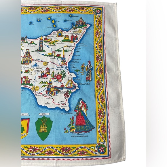 Vintage Sicilia—Italy 100% Cotton Tea Towel - Picture 2 of 6